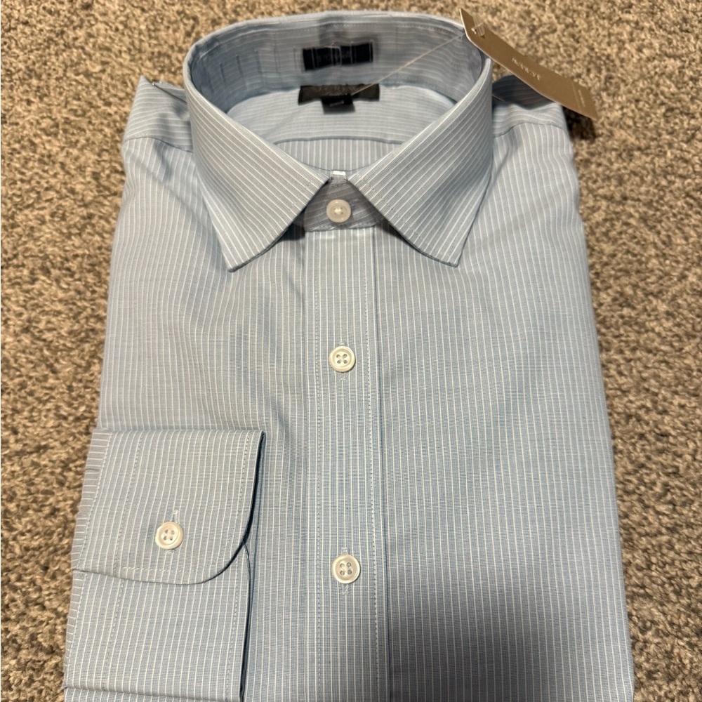 J. Crew NWT Ludlow Blue & White Striped Premium Slim Dress Shirt